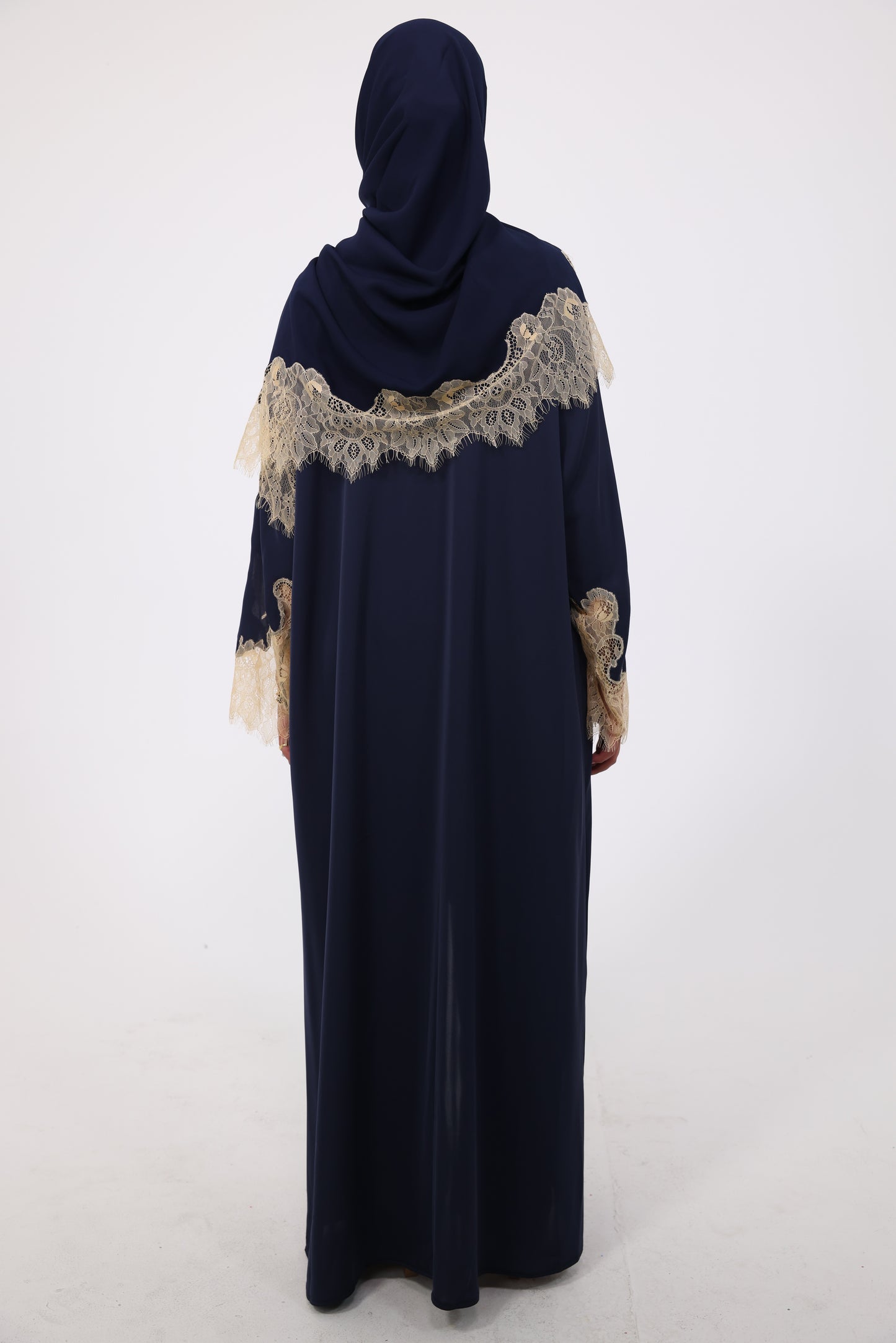 Inaaya in Navy and Butter Yellow Lace