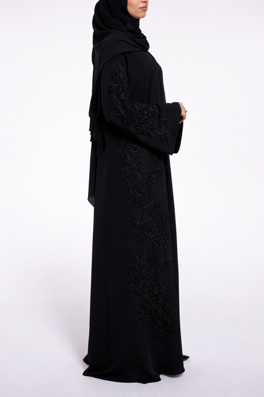 Maryam- Black (Non-Sheer Lace)