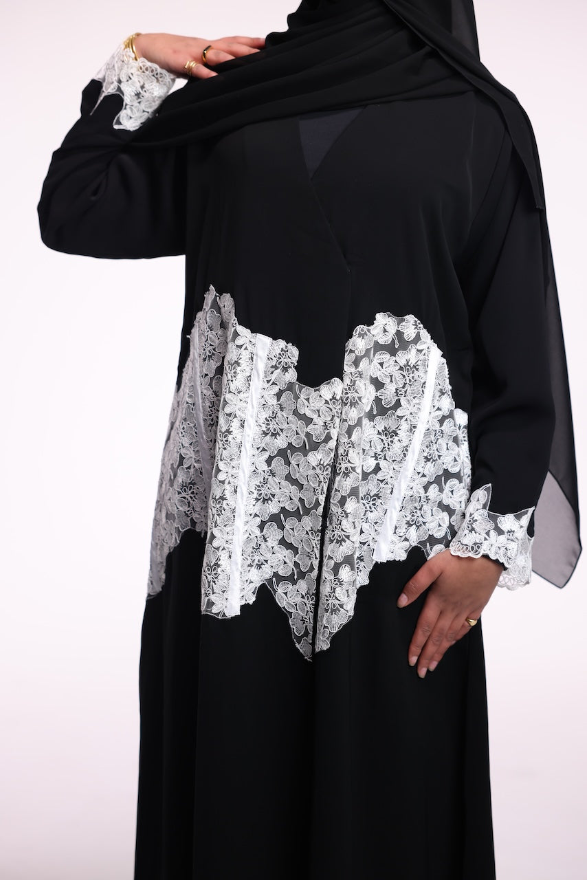 Black & White Lace Corset