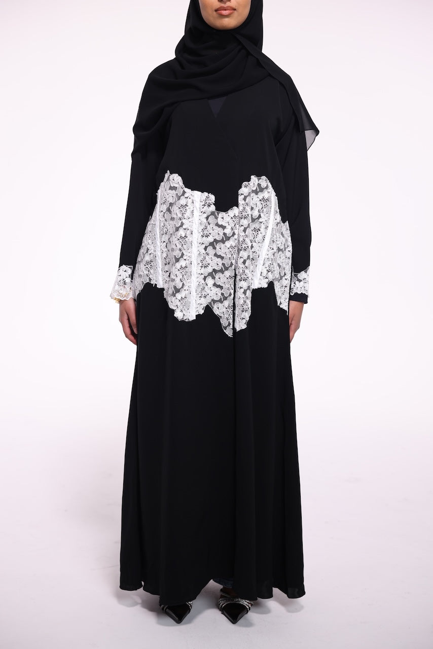 Black & White Lace Corset