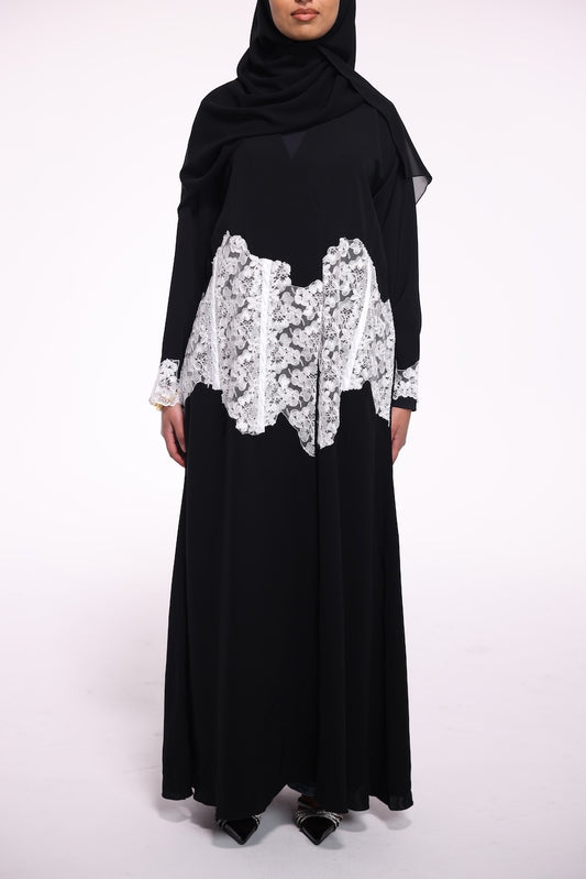 Black & White Lace Corset