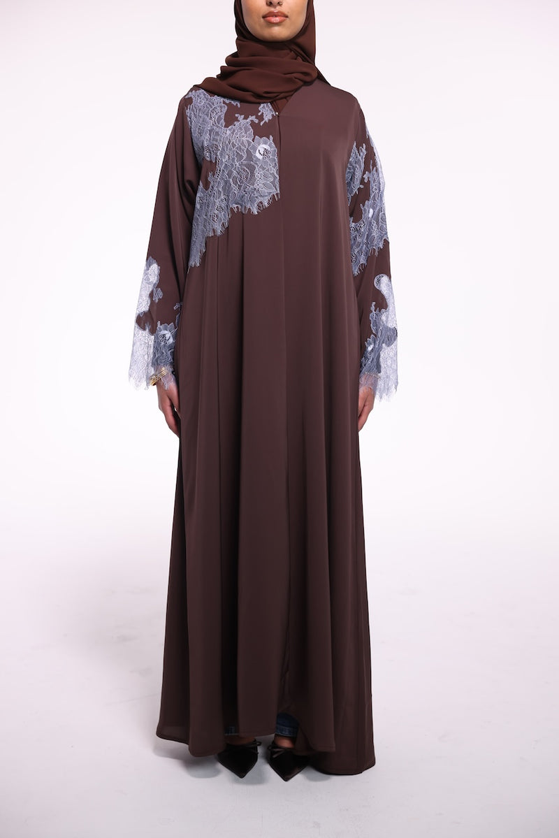 Inaaya- Brown and Blue Lace