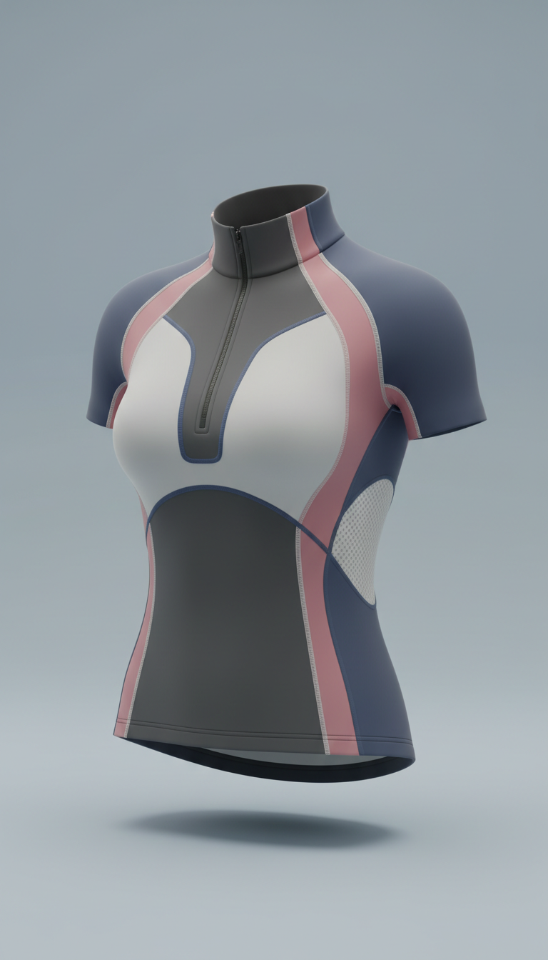 Metro Rose Performance Top with Mesh Panels