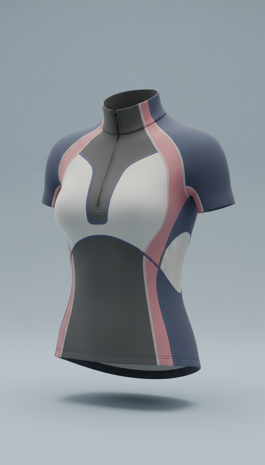Metro Rose Performance Top with Mesh Panels